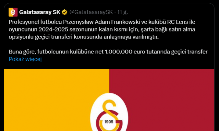 Galatasaray UJAWNIŁO szczegółową PENSJĘ Przemysława Frankowskiego!